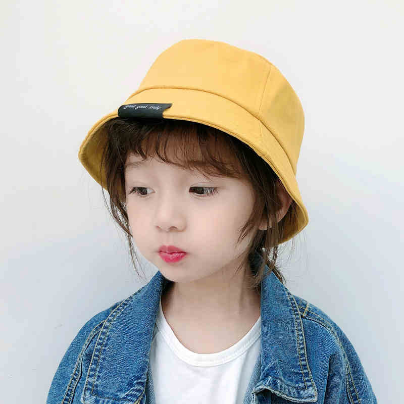 Solid Color Cotton Baby Hats Spring Summer Kids Boys Girls Sun Hats Autumn Fisherman Hat Children Beach Caps Toddler Bucket Hats Streetsharks