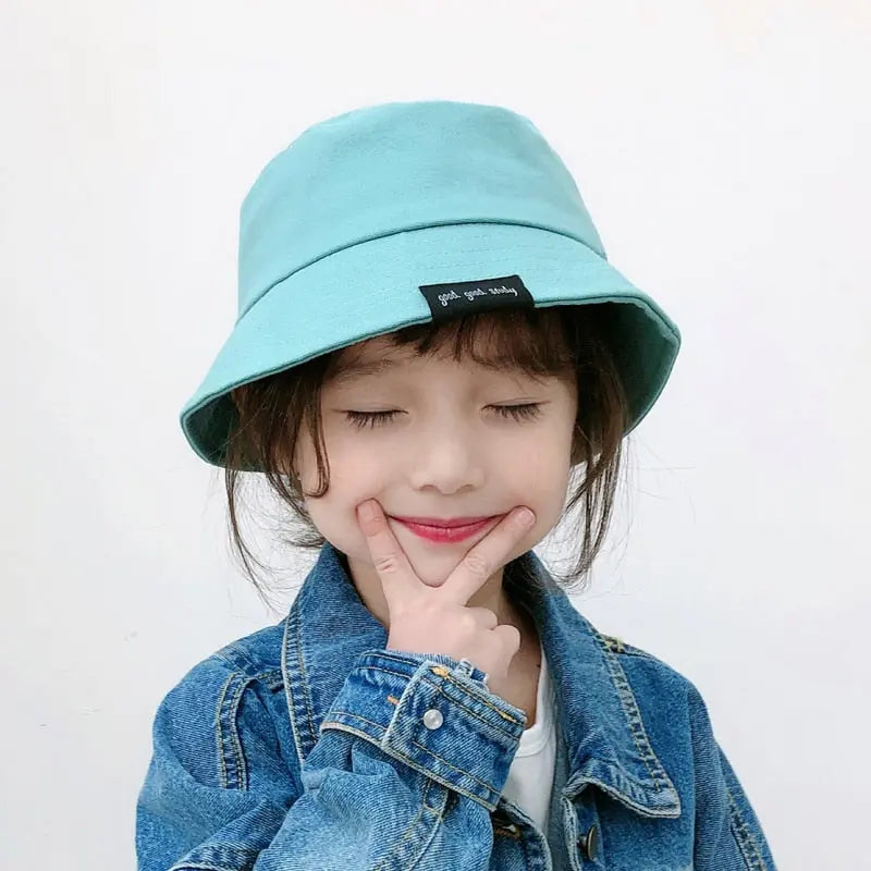 Solid Color Cotton Baby Hats Spring Summer Kids Boys Girls Sun Hats Autumn Fisherman Hat Children Beach Caps Toddler Bucket Hats Streetsharks