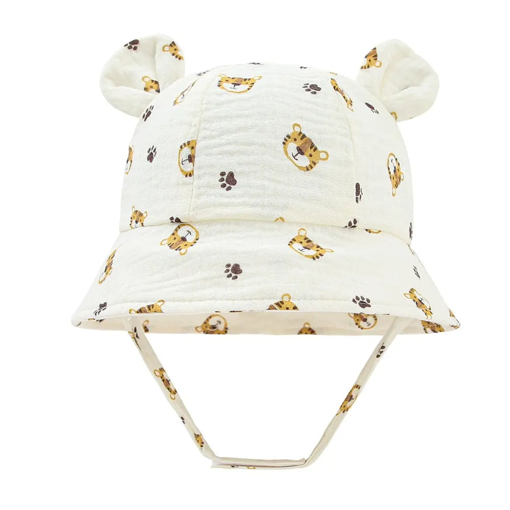 Spring Autumn Print Baby Bucket Hat Soft Cotton Hats Streetsharks