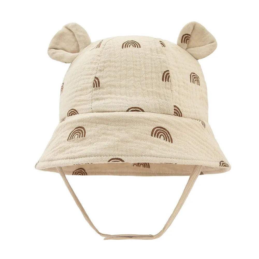 Spring Autumn Print Baby Bucket Hat Soft Cotton Hats Streetsharks