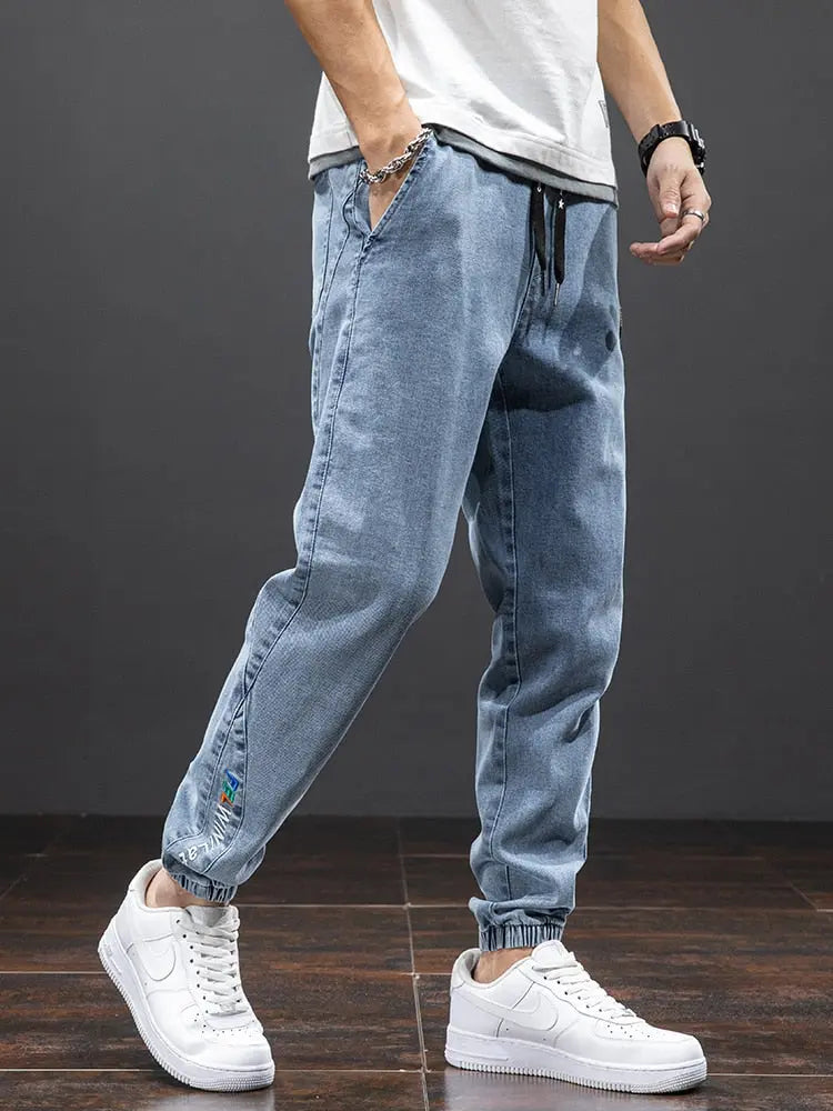 Spring Summer Black Blue Cargo Jeans Men Streetwear Jeans Streetsharks