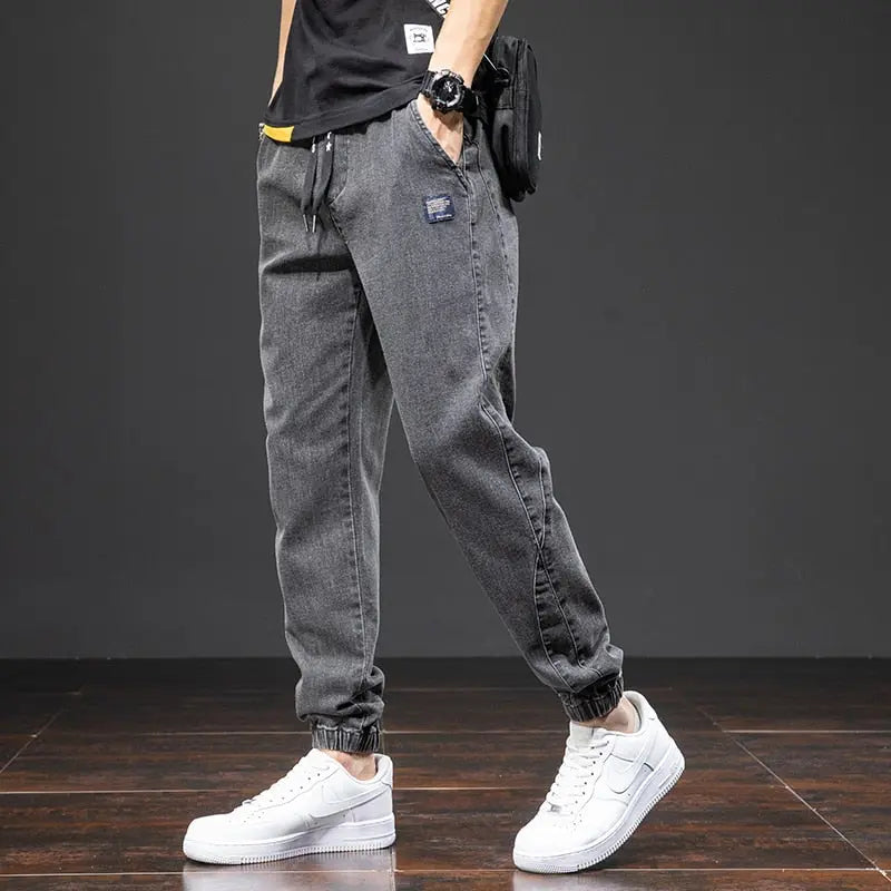 Spring Summer Black Blue Cargo Jeans Men Streetwear Jeans Streetsharks