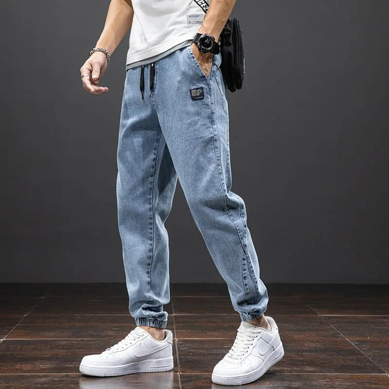 Spring Summer Black Blue Cargo Jeans Men Streetwear Jeans Streetsharks