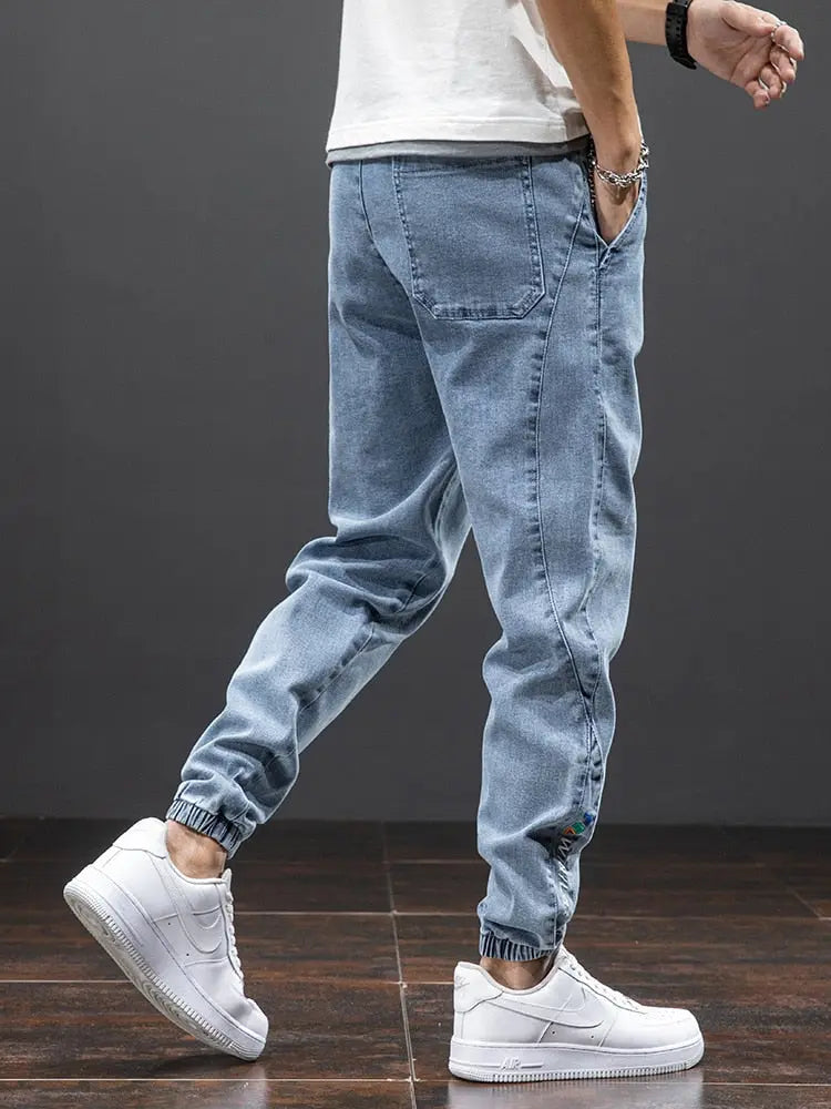 Spring Summer Black Blue Cargo Jeans Men Streetwear Jeans Streetsharks