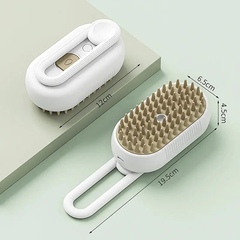 Steamy Cat Brush 3 in 1 Electric Anti-splashing for Massage Pet Grooming Comb Hair Removal Combs New Cat Brush with Steam Spray -  Streetsharks