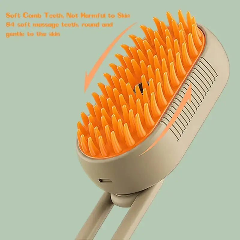 Steamy Dog Brush Electric Spray Cat Hair Brush 3 in1 Dog Steamer Brush for Massage Pet Grooming Removing Tangled and Loose Hair Streetsharks