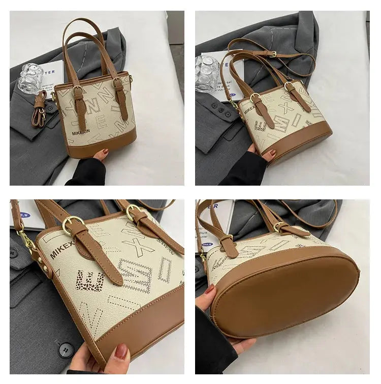 Summer New Fashion Trend Temperament Women's Single Sholder Crossbody Bags Simple Leisure Hundred Ladies Commuter Bucket Bags Streetsharks