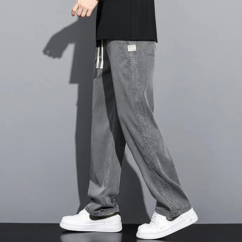 Summer Soft Lowell Fabric Thin Loose Straight Casual Trousers Streetsharks