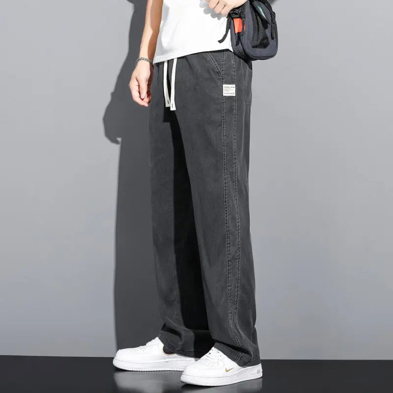 Summer Soft Lowell Fabric Thin Loose Straight Casual Trousers Streetsharks