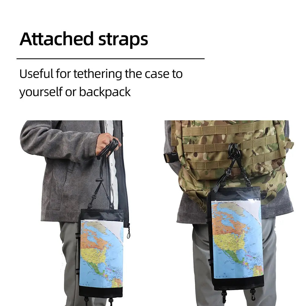 Trail Map Case 100% Waterproof Foldable Transparent Document Dry Bag Outdoor Streetsharks