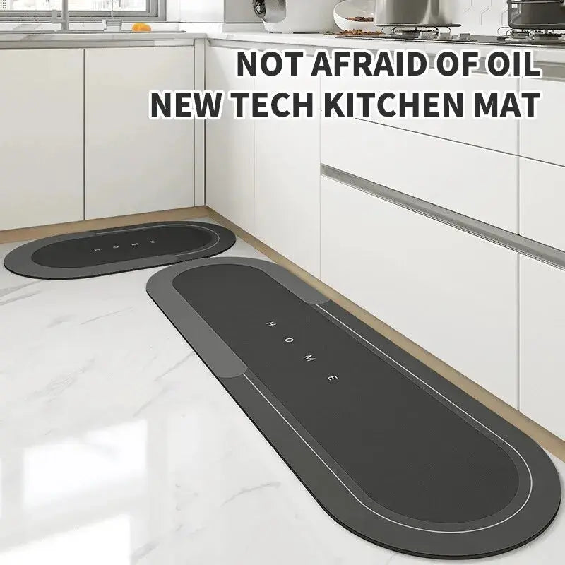 Two Piece Kitchen Floor Mats Non Slip in Front of Sink Foam Padded Kitchen Mats for Standing Comfortable Grey Long Kitchen Mat Streetsharks