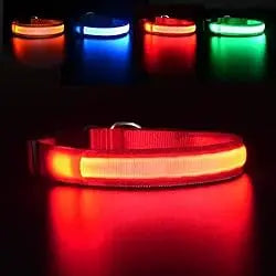 USB Rechargeable Collar USB Rechargeable LED Pet Dog Collar Flashing Luminous Safety Light up Nylon UK Streetsharks