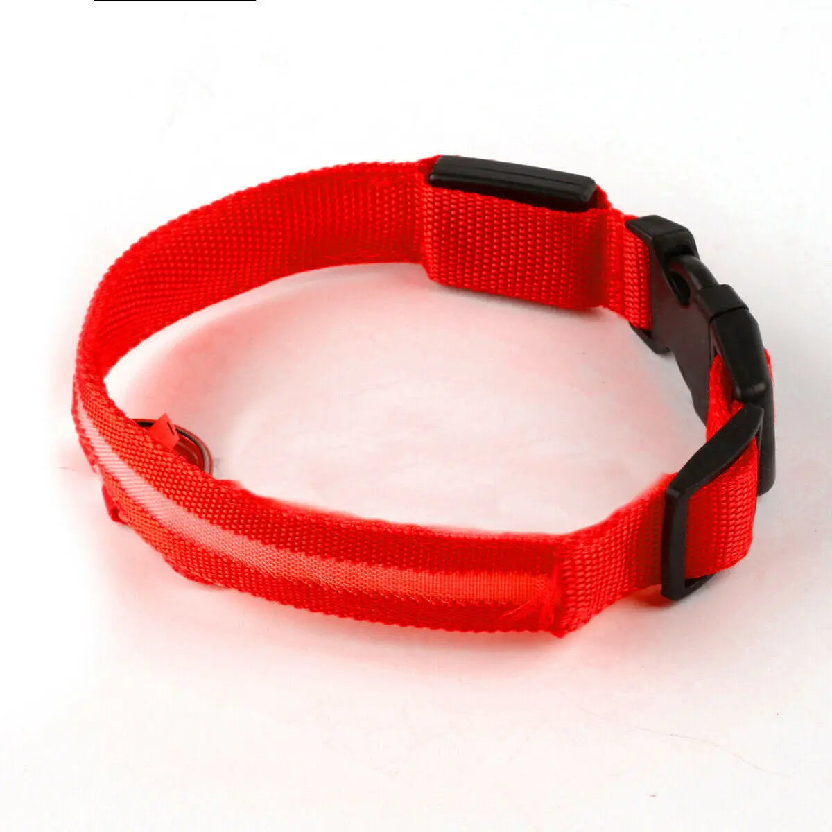 USB Rechargeable LED Pet Dog Collar Flashing Luminous Safety Light up Nylon UK - Streetsharks