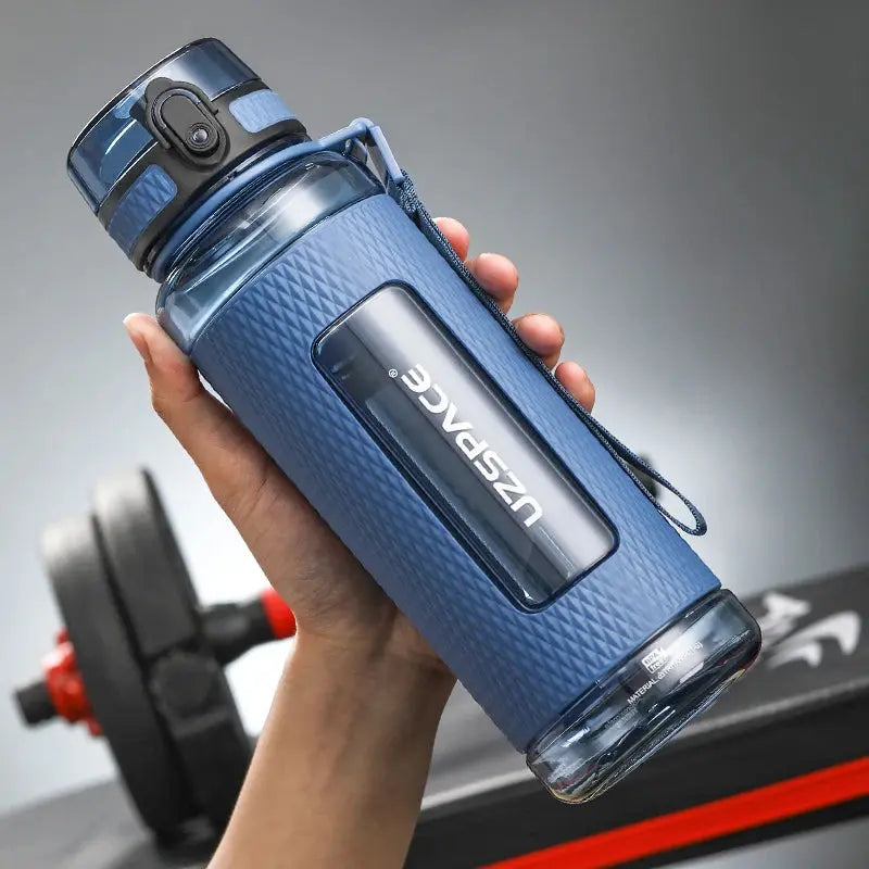 UZSPACE Sports Water Bottles Gym Leak-proof Drop-proof Portable Shaker Outdoor Travel Kettle Plastic Drink Water Bottle BPA Free Streetsharks