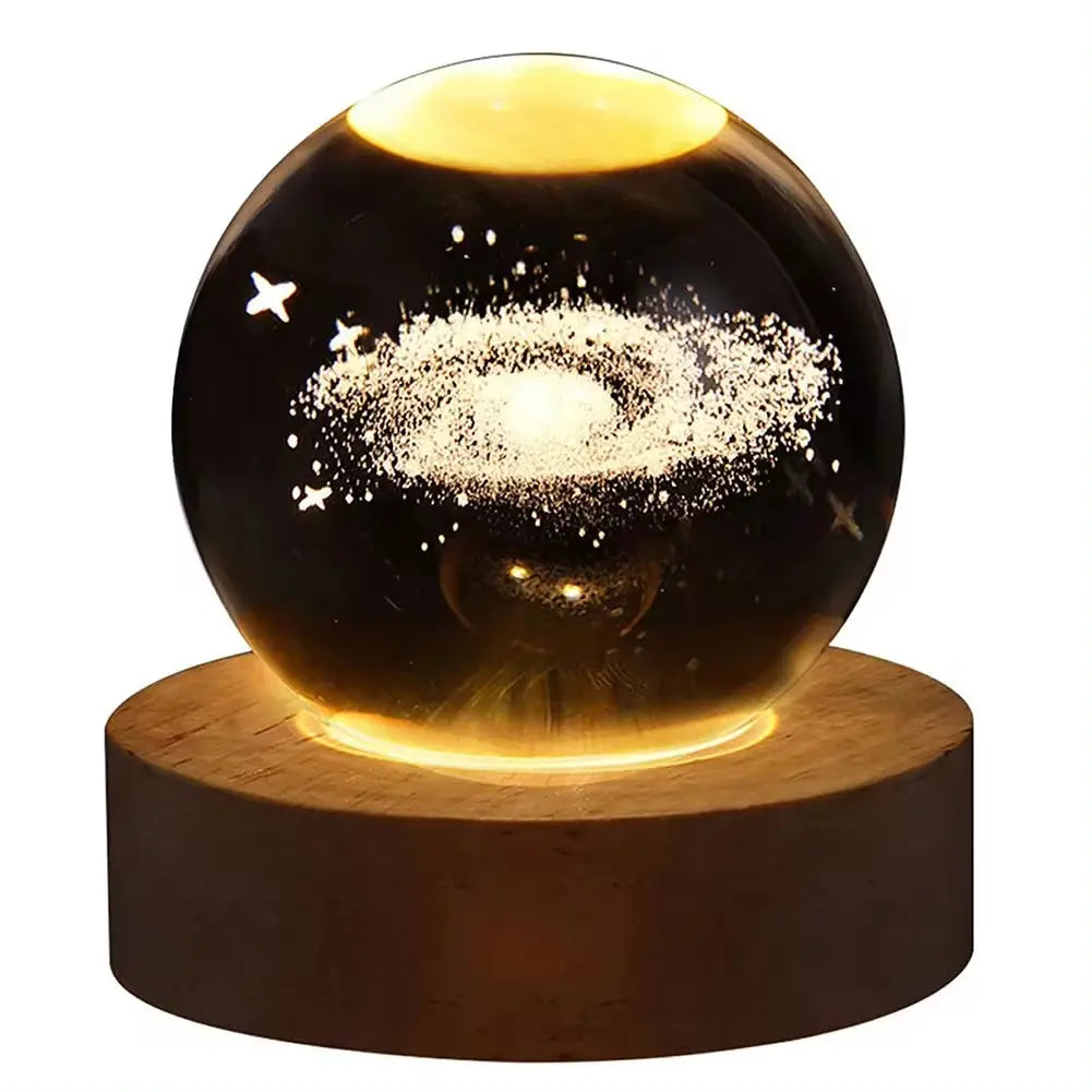 Unique 3D Crystal Ball Lamp with Galaxy and Planetary Projections USB Night Light for Cozy Atmosphere Plasma Ball - Streetsharks