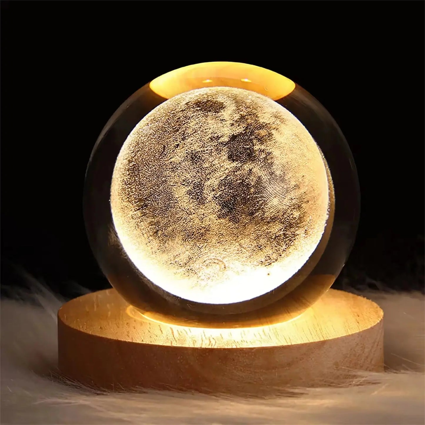 Unique 3D Crystal Ball Lamp with Galaxy and Planetary Projections USB Night Light for Cozy Atmosphere Plasma Ball - Streetsharks