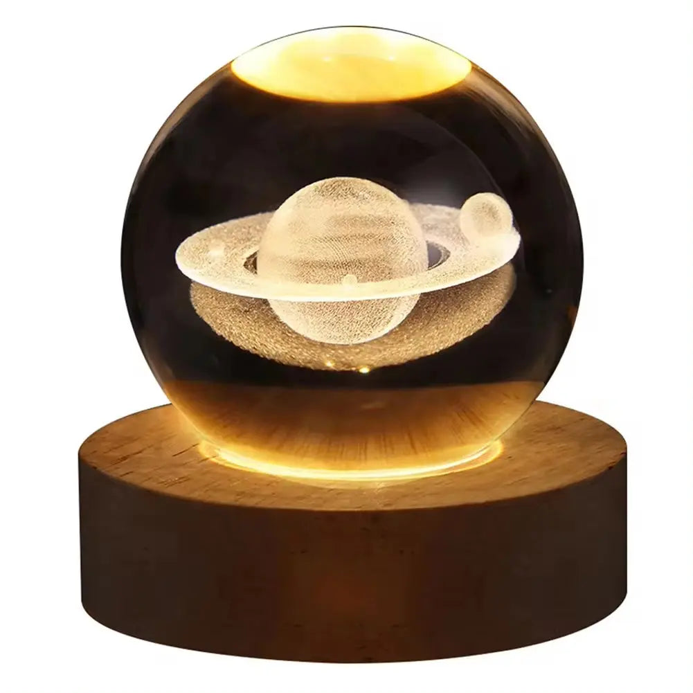 Unique 3D Crystal Ball Lamp with Galaxy and Planetary Projections USB Night Light for Cozy Atmosphere Plasma Ball - Streetsharks