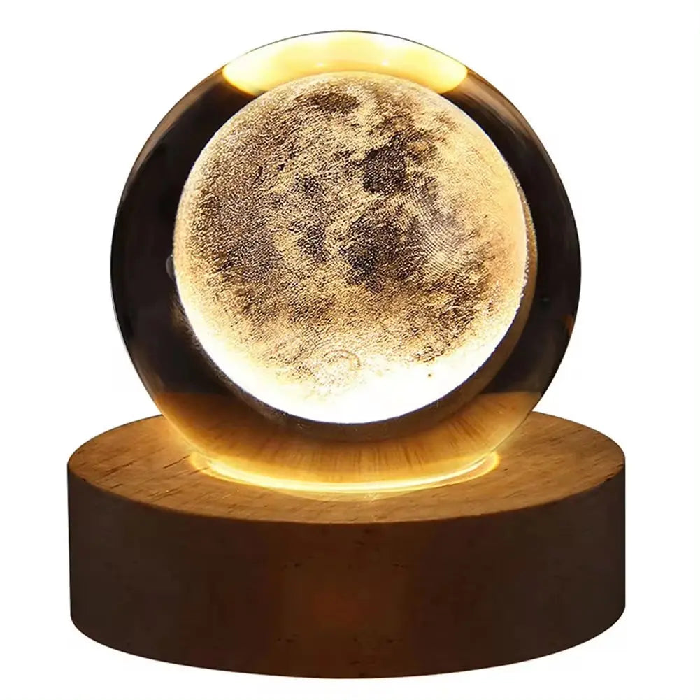 Unique 3D Crystal Ball Lamp with Galaxy and Planetary Projections USB Night Light for Cozy Atmosphere Plasma Ball - Streetsharks