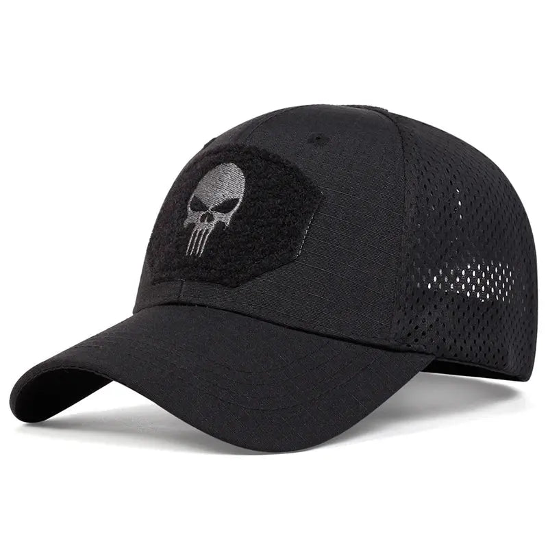 Unisex Skull Embroidery Lable Breathable Baseball Caps Spring and Autumn Outdoor Adjustable Casual Hat Sunscreen Hat Streetsharks