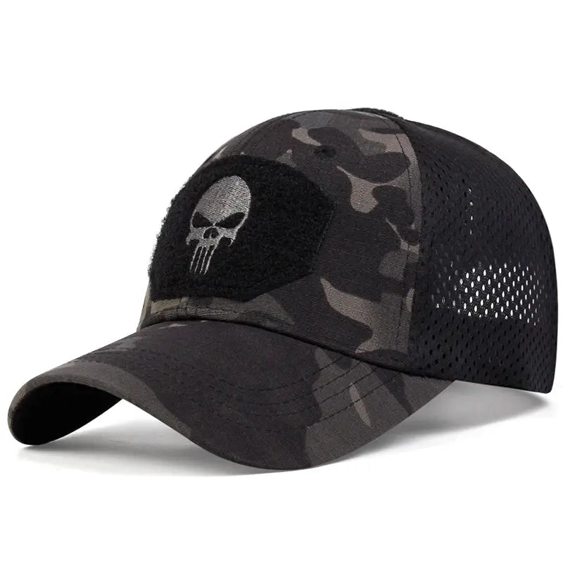 Unisex Skull Embroidery Lable Breathable Baseball Caps Spring and Autumn Outdoor Adjustable Casual Hat Sunscreen Hat Streetsharks