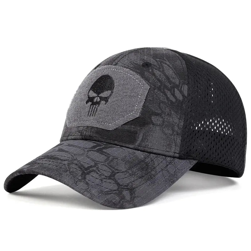 Unisex Skull Embroidery Lable Breathable Baseball Caps Spring and Autumn Outdoor Adjustable Casual Hat Sunscreen Hat Streetsharks