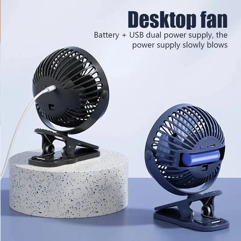 Usb Mini Fan Mini Student Class Dormitory Quiet Office Desktop Clip Charging Fan Ultra Long Range Silent Clip Fan Rechargeable Streetsharks