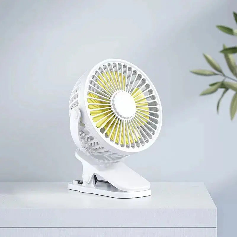 desktop rechargeable USB fan Usb Mini Fan Mini Student Class Dormitory Quiet Office Desktop Clip Charging Fan Ultra Long Range Silent Clip Fan Rechargeable - Streetsharks