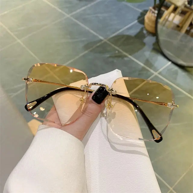 Vintage Clip Frameless UV Sunglasses SIAL