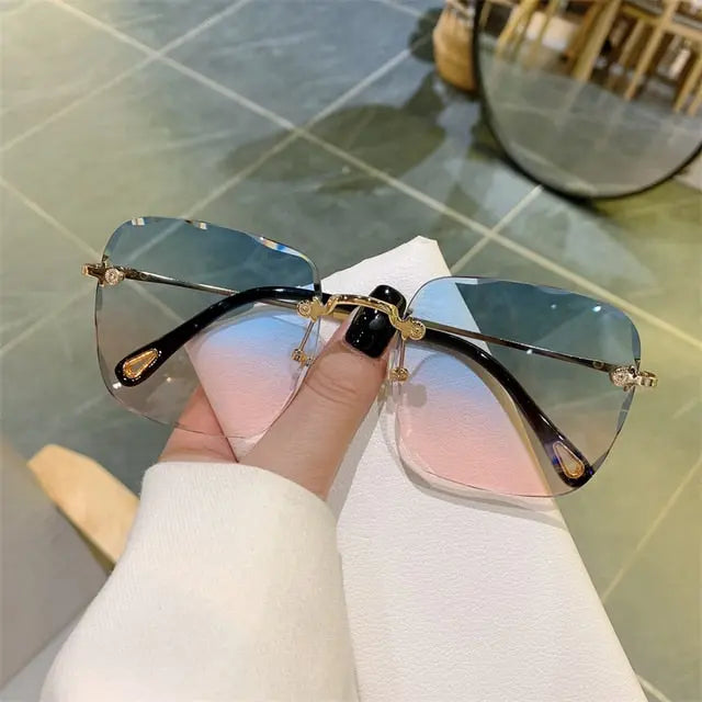 Vintage Clip Frameless UV Sunglasses SIAL