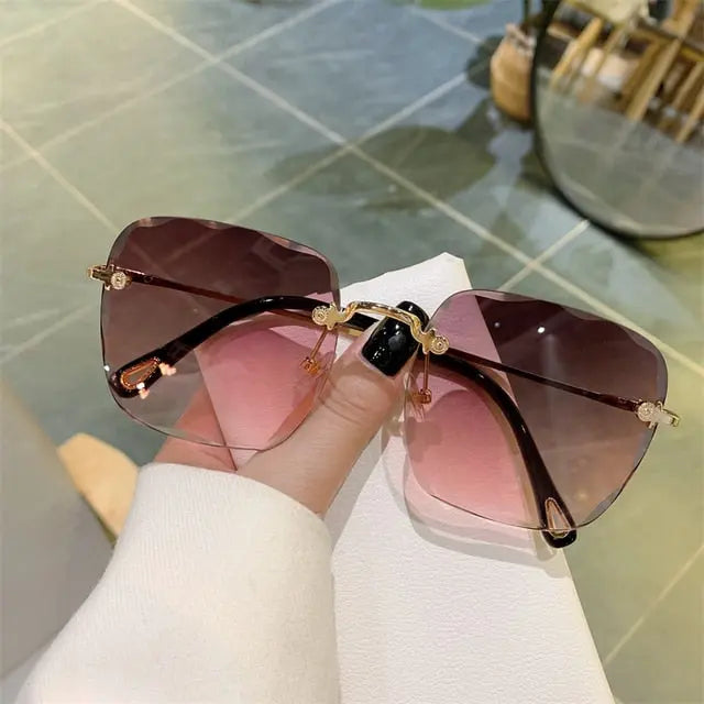 Vintage Clip Frameless UV Sunglasses SIAL