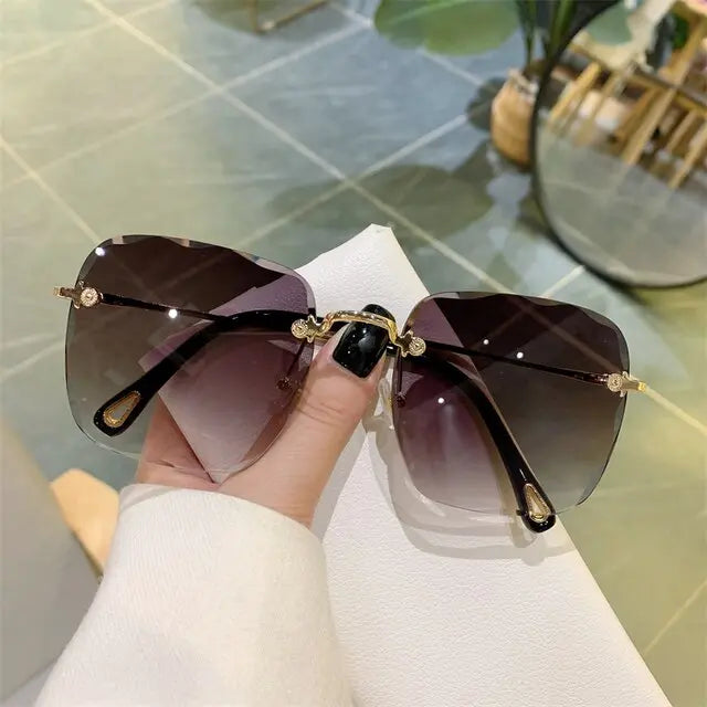 Vintage Clip Frameless UV Sunglasses SIAL