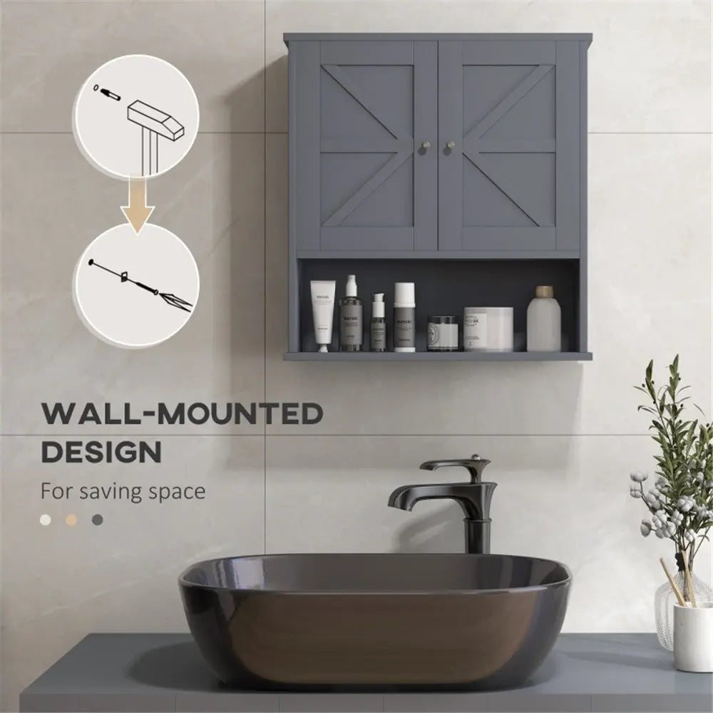 Bathroom Cabinet/Wall Cabinet-Gray aee17d-2