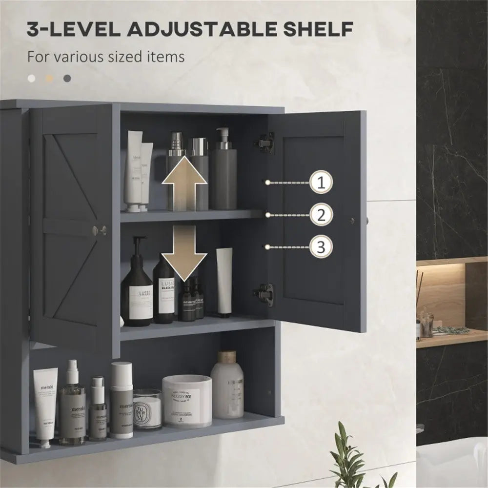 Bathroom Cabinet/Wall Cabinet-Gray aee17d-2