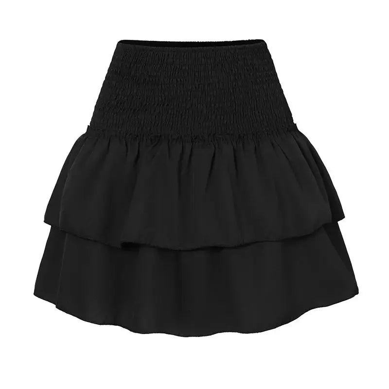 We.Fine Summer New Women'S Fashion Floral Short Skirt Pleated Skirt Half Skirt Ruffled Edge Printed Skirt -  Streetsharks