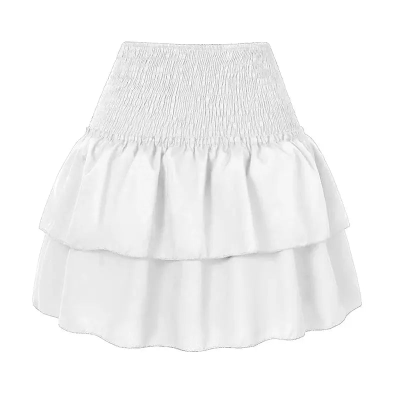 We.Fine Summer New Women'S Fashion Floral Short Skirt Pleated Skirt Half Skirt Ruffled Edge Printed Skirt -  Streetsharks