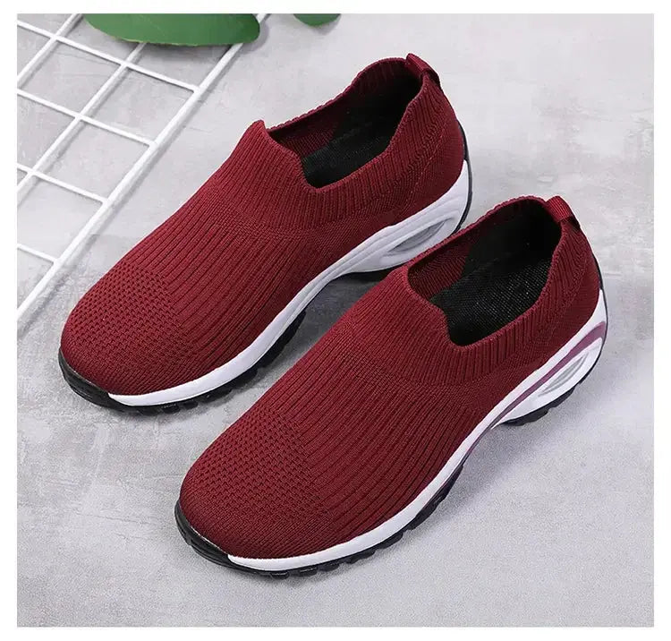 Wedge Platform Sneakers Women New Fashion Casual Sport Shoes Ladies Air Cushion Running Mesh Breathable Women Vulcanized Shoes Streetsharks