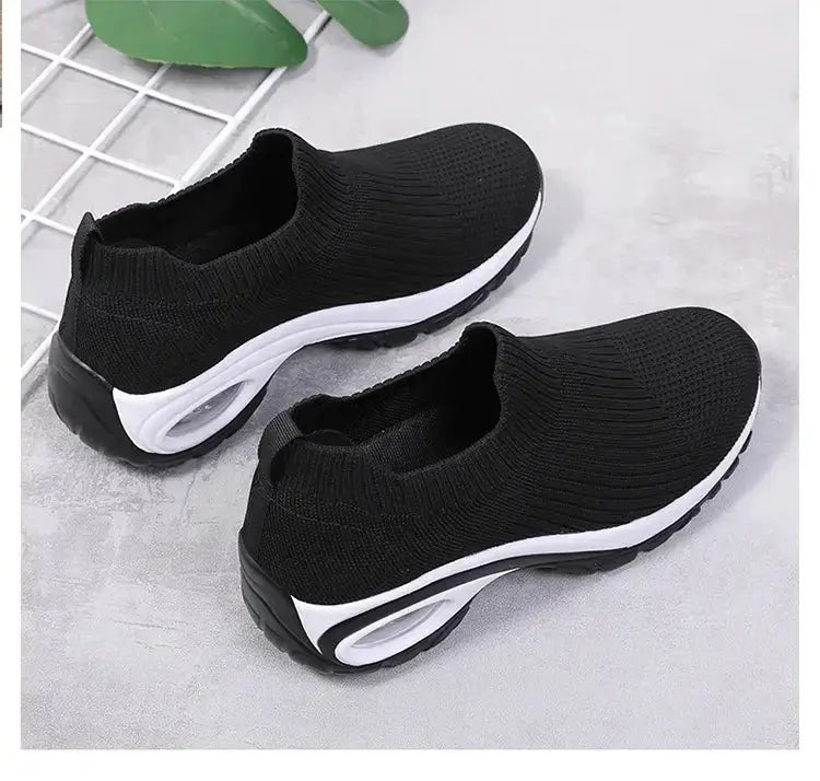 Wedge Platform Sneakers Women New Fashion Casual Sport Shoes Ladies Air Cushion Running Mesh Breathable Women Vulcanized Shoes Streetsharks