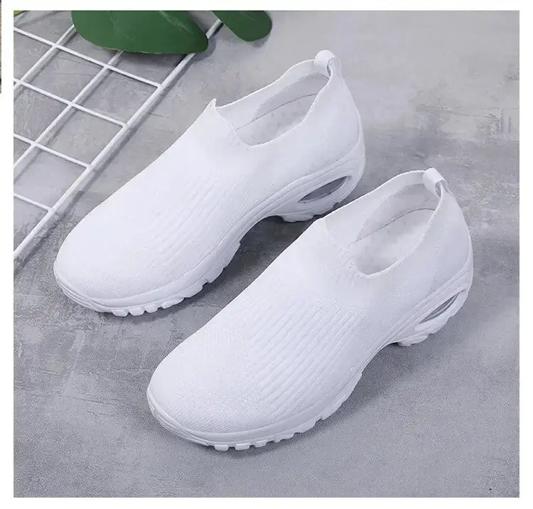 Wedge Platform Sneakers Women New Fashion Casual Sport Shoes Ladies Air Cushion Running Mesh Breathable Women Vulcanized Shoes Streetsharks