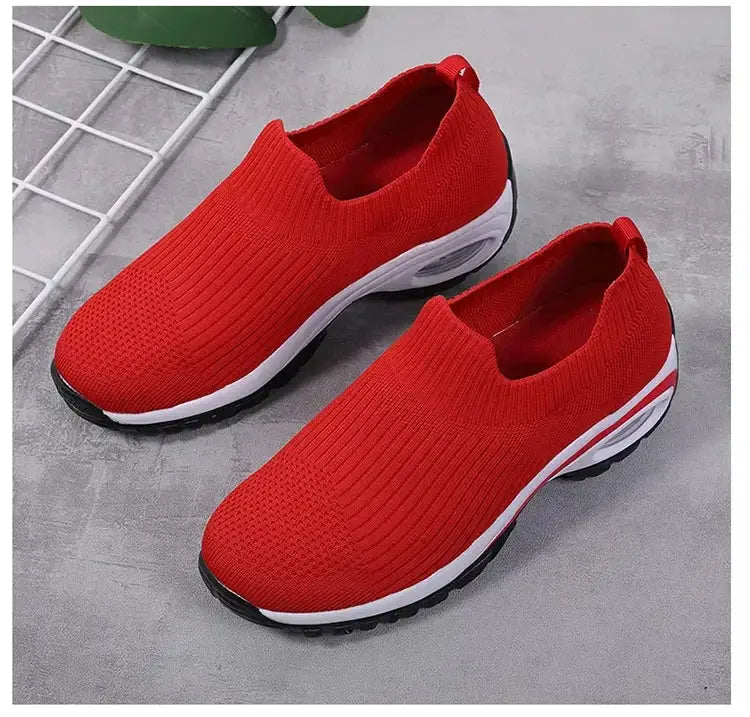 Wedge Platform Sneakers Women New Fashion Casual Sport Shoes Ladies Air Cushion Running Mesh Breathable Women Vulcanized Shoes Streetsharks