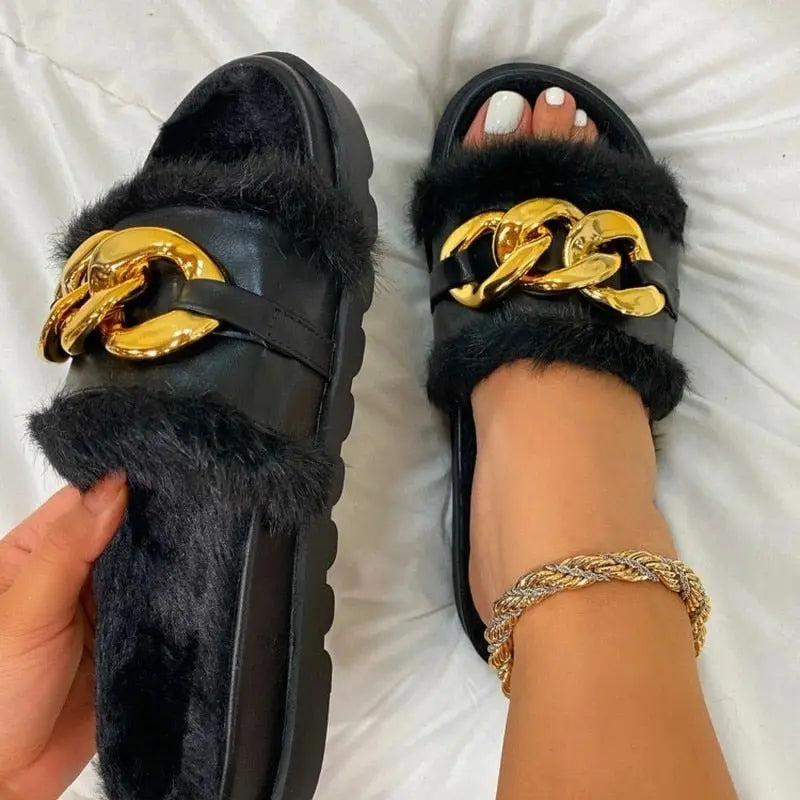 Winter Plush Slippers Fashion Shoes Streetsharks