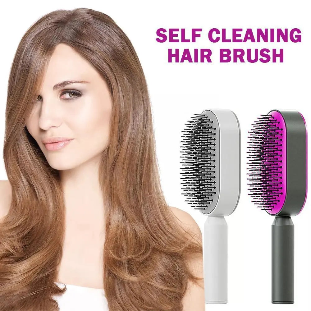 Women Fashion 3D Hair Growth Comb Hairbrush Self-Cleaning Hair Brush  Self Cleaning Hair Brush For Women Massage Scalp Promote Blood Circulation Anti Hair Loss StreetSharks