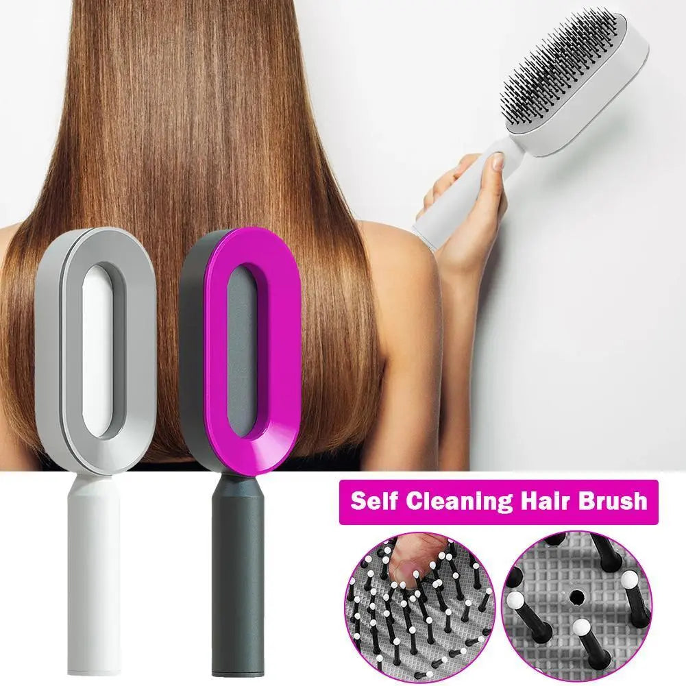 Women Fashion 3D Hair Growth Comb Hairbrush Self-Cleaning Hair Brush  Self Cleaning Hair Brush For Women Massage Scalp Promote Blood Circulation Anti Hair Loss StreetSharks