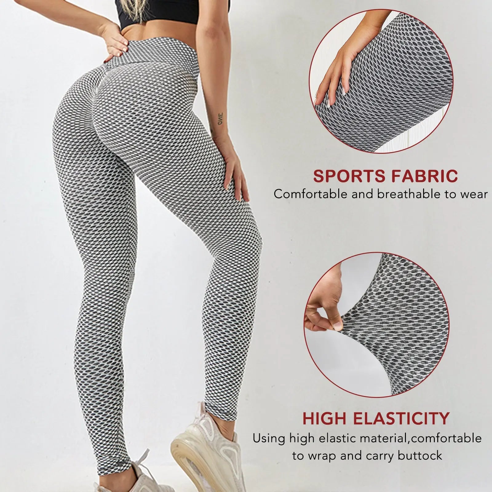 Women's Butt Lifting Exercise Tights, Plus Size Sports High Waist Yoga Pants, Leggings StreetSharks