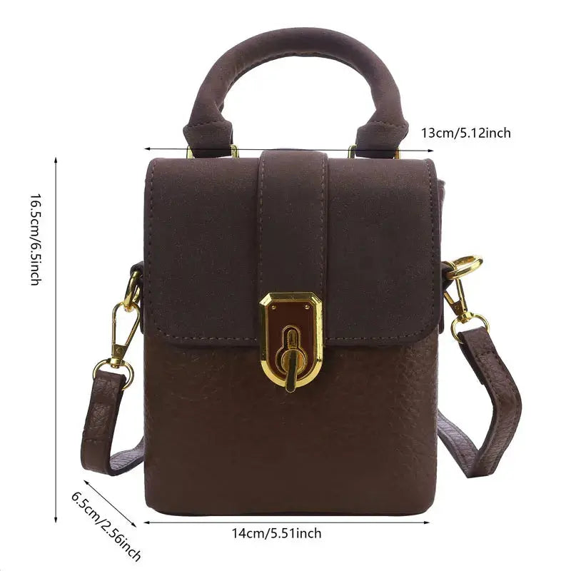 Women's Fashion All-Matching 2024 New Retro Shoulder Bag Messenger Portable Small Square Box Crossbody Bag Streetsharks