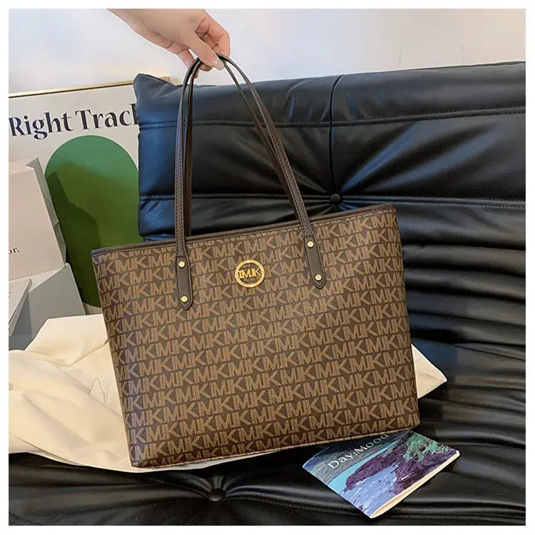 Women's Luxury Handbag 2024 New Fashion Letter Printed Tote Bag Versatile Large Capacity One Shoulder Diagonal Straddle Bag Streetsharks