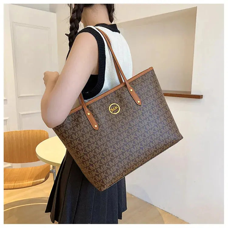 Women's Luxury Handbag 2024 New Fashion Letter Printed Tote Bag Versatile Large Capacity One Shoulder Diagonal Straddle Bag Streetsharks