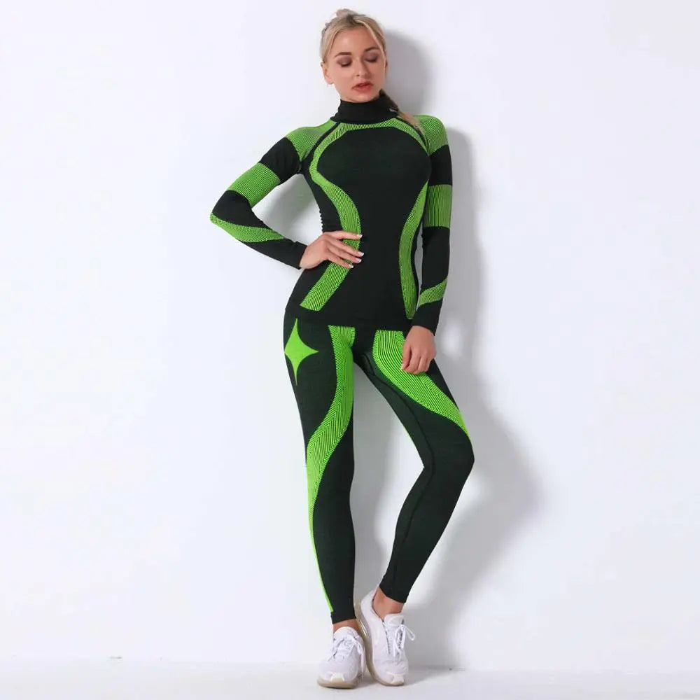 Women's Thermal Underwear Suit Spring Autumn Winter Quick Dry Thermo Sporting Fitness Gymming Streetsharks