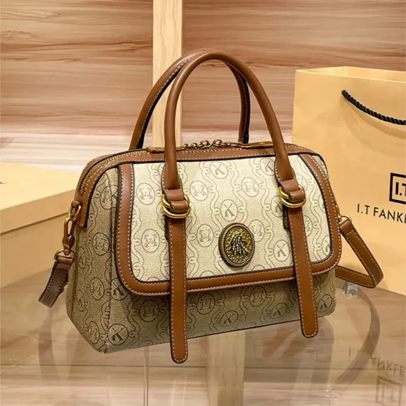 Women's handbag light luxury brand handbag new 2024 high-end leather shoulder bag designer retro crossbody bag fashionable Streetsharks