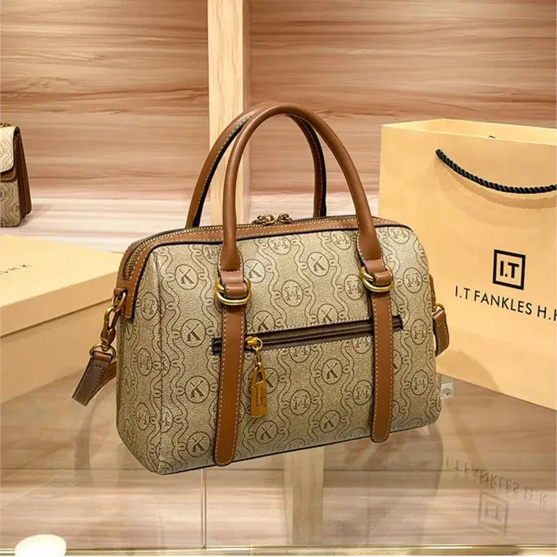 Women's handbag light luxury brand handbag new 2024 high-end leather shoulder bag designer retro crossbody bag fashionable Streetsharks