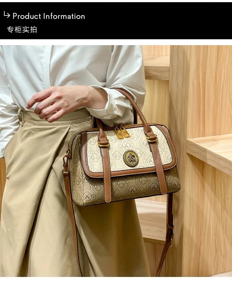 Women's handbag light luxury brand handbag new 2024 high-end leather shoulder bag designer retro crossbody bag fashionable Streetsharks